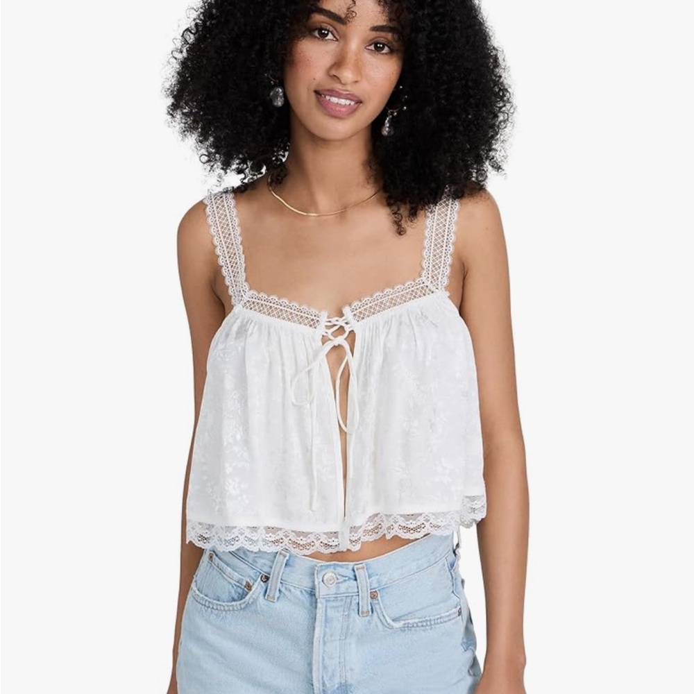 FOR LOVE & LEMONS Elise Top White